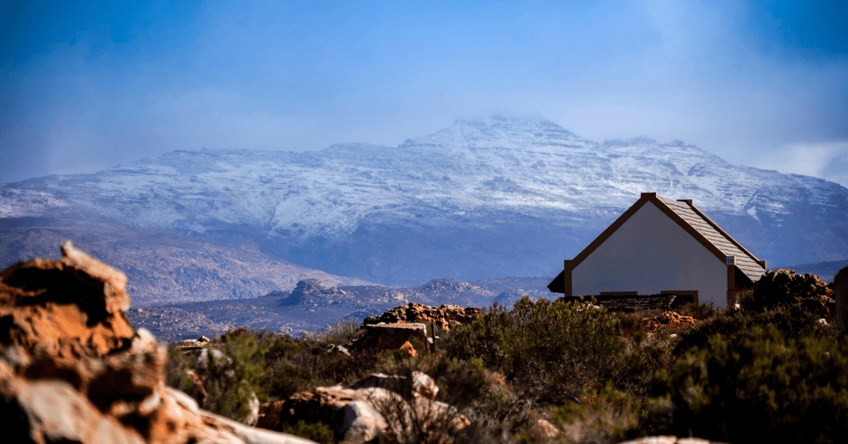 Snow-capped Cederberg mountains