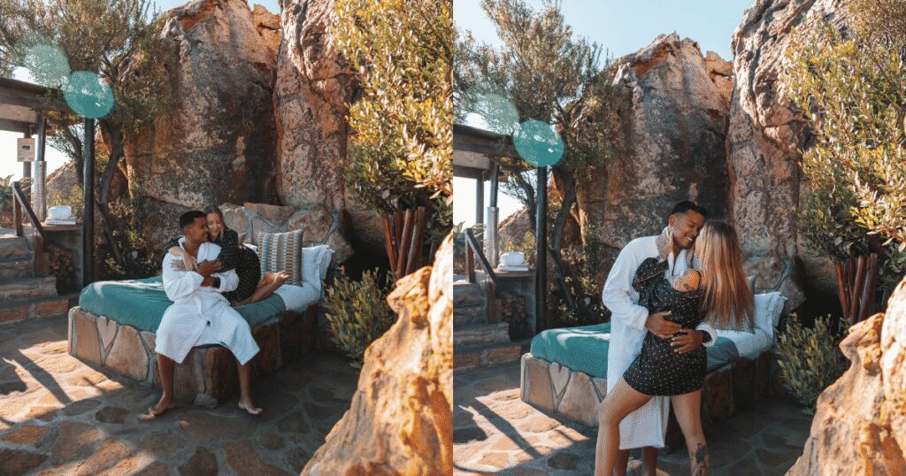 Couple staying at the Open Air Suite